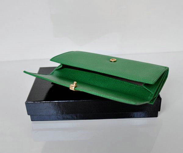 YSL Y line flap wallet 241175 green